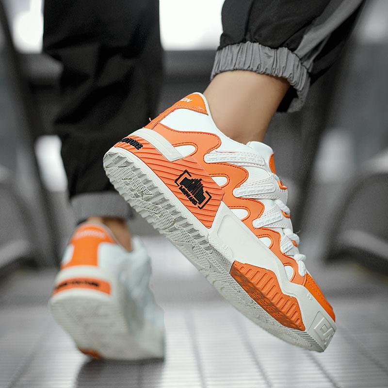 New Fashion Casual Board Shoes Men Breathable Fashion Shoes Personality Youth Students Thick Soled Elevating Sports Shoes