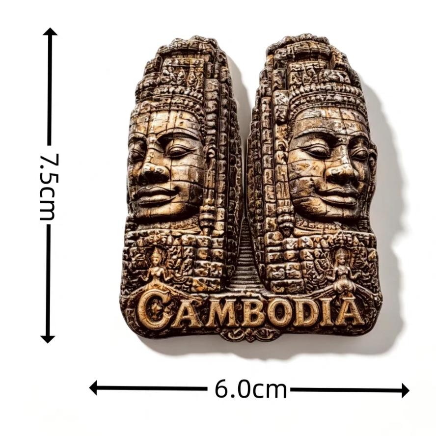 Kambodscha Kühlschrankmagnete Aufkleber Tourismus Souvenir Kühlschrankmagnete Aufkleber Heimdekoration