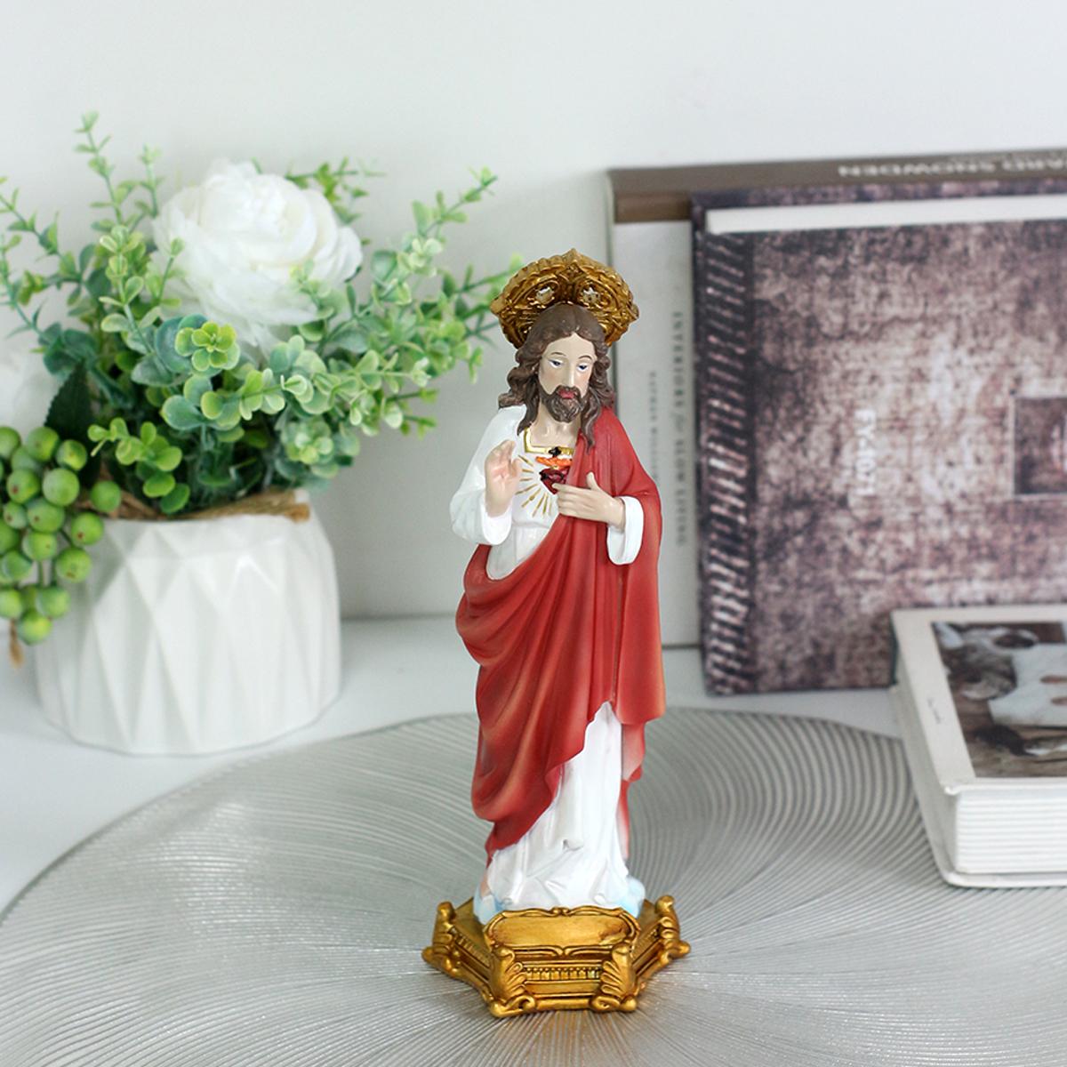 

1 Christmas Jesus statue ornament, home prayer room ornament, hand-painted resin crafts