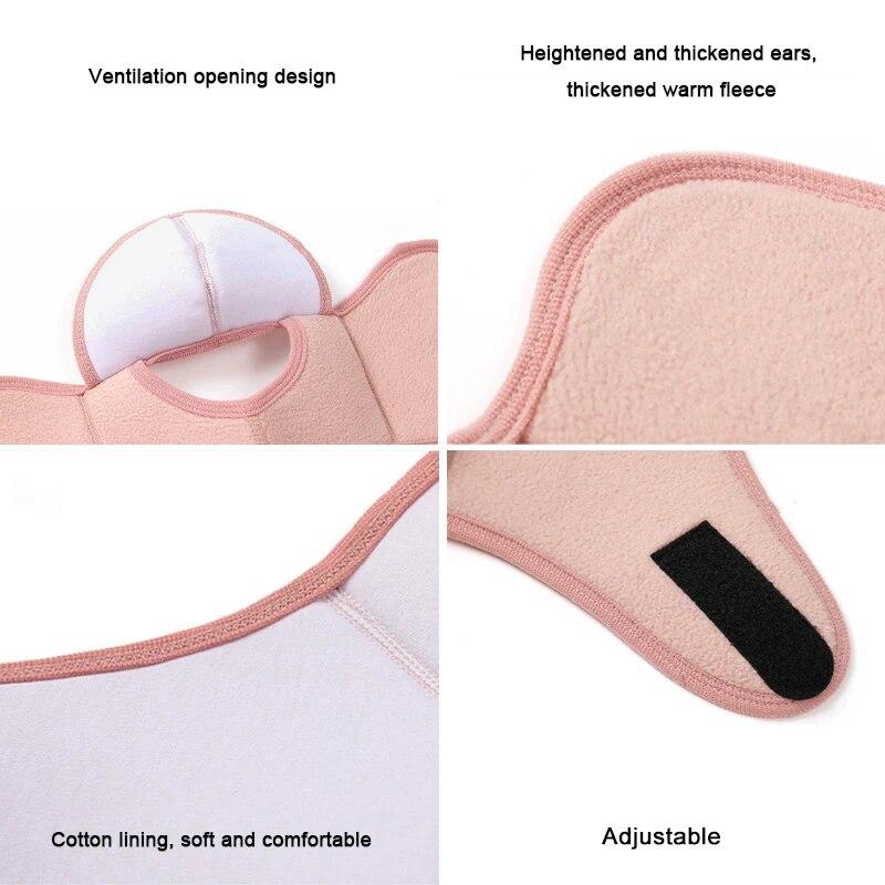 Zimní poloobličejová maska Cyklistika Camping Lyžařská maska Teplá maska Polar Fleece Otevřená prodyšná maska Větruodolný oteplovač krku