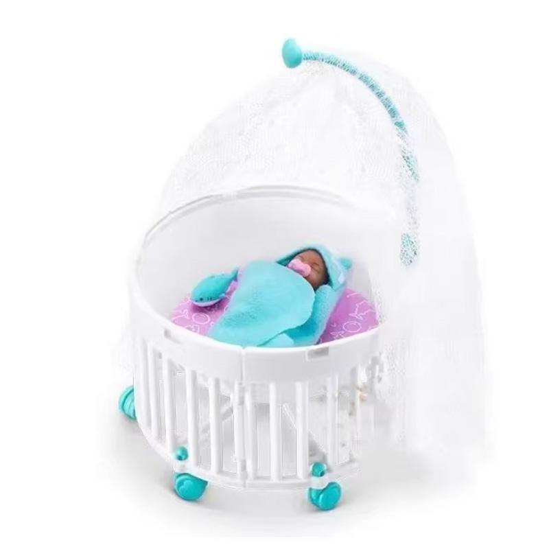 5 Surprise Small Baby Series 2 Silicone Baby Doll  Egg With Cradle Stethoscope Nursery Playset For Kids Toddlers