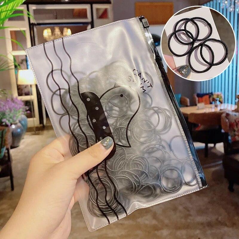 

100 шт./компл. эластичные резинки для волос для девочек, аксессуары для волос для девочек, 2,5 см, цветная резинка, детская резинка для хвоста, детские резинки для волос