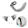 Lovely Plush Tail Animal Tail Foxes Ears Headband Wolf Tail Adjustable Belt for Halloween Christmas Carnivals Party