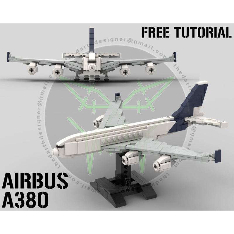 Платиновый Кирпич BOBlock Модель Airbus A380 - 1:Масштаб 300 MOC-235065-1