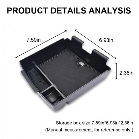 Center Console Armrest Storage Box Organizer Tray For Hyundai Tucson -2025