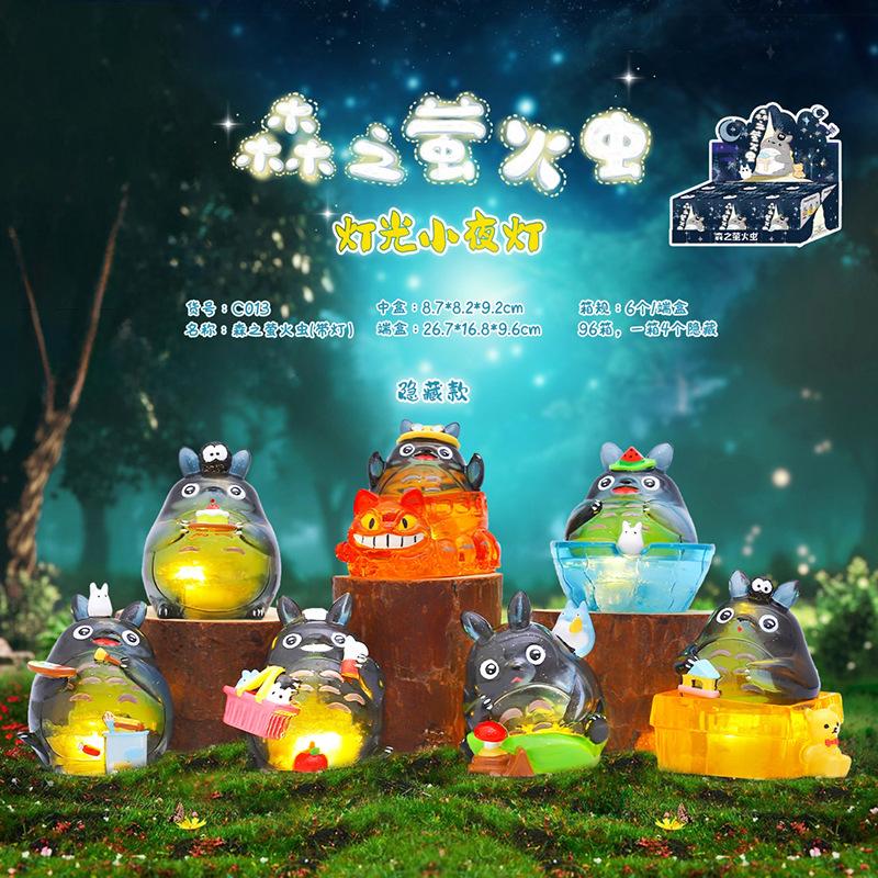 New Hayao Miyazaki Anime Fairy Tale Valley Forest Firefly Version Blind Box Figurine Peripheral Accessories Children Gift