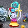 Rotating Colorful Baby Rattle Baby Eating Table Stroller Infant Suction Handbell Toy