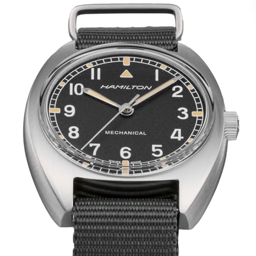 HAMILTON Men's Khaki Aviation Pilot Automatic Watch, Stainless Steel with Fabric Case, H76419931