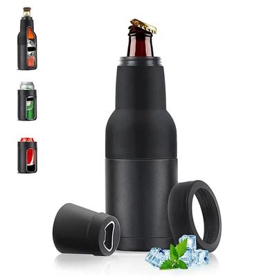 1Pcs 12oz Beer Can Holder Stainless Steel Double Wall Cold Storage Tank with Opener Vacuum Insulated Thernos Bottle