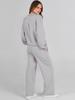 European-American Autumn/Winter Crew Neck Pullover & Long Pants Women's Fashion Set