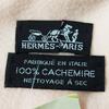 Very Good HERMES shawl Extra large with embroidered logo pink cashmere Women Used