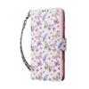RFID Blocking Anti Theft Brush Embossed Floral Wallet Case with Card Slots for iPhone 16 15 14 13 12 Samsung Galaxy S25 S24 S23 A15 A14 A56 A55