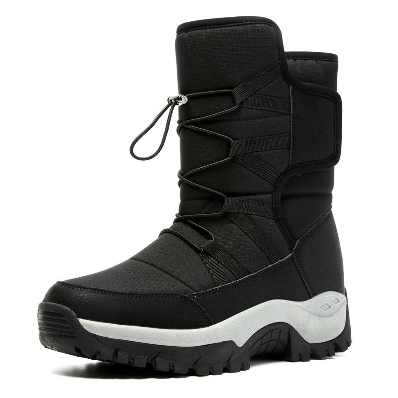 Winter velvet warm snow boots men's high-top cotton boots thickened non-slip high-top boots men's couple boots