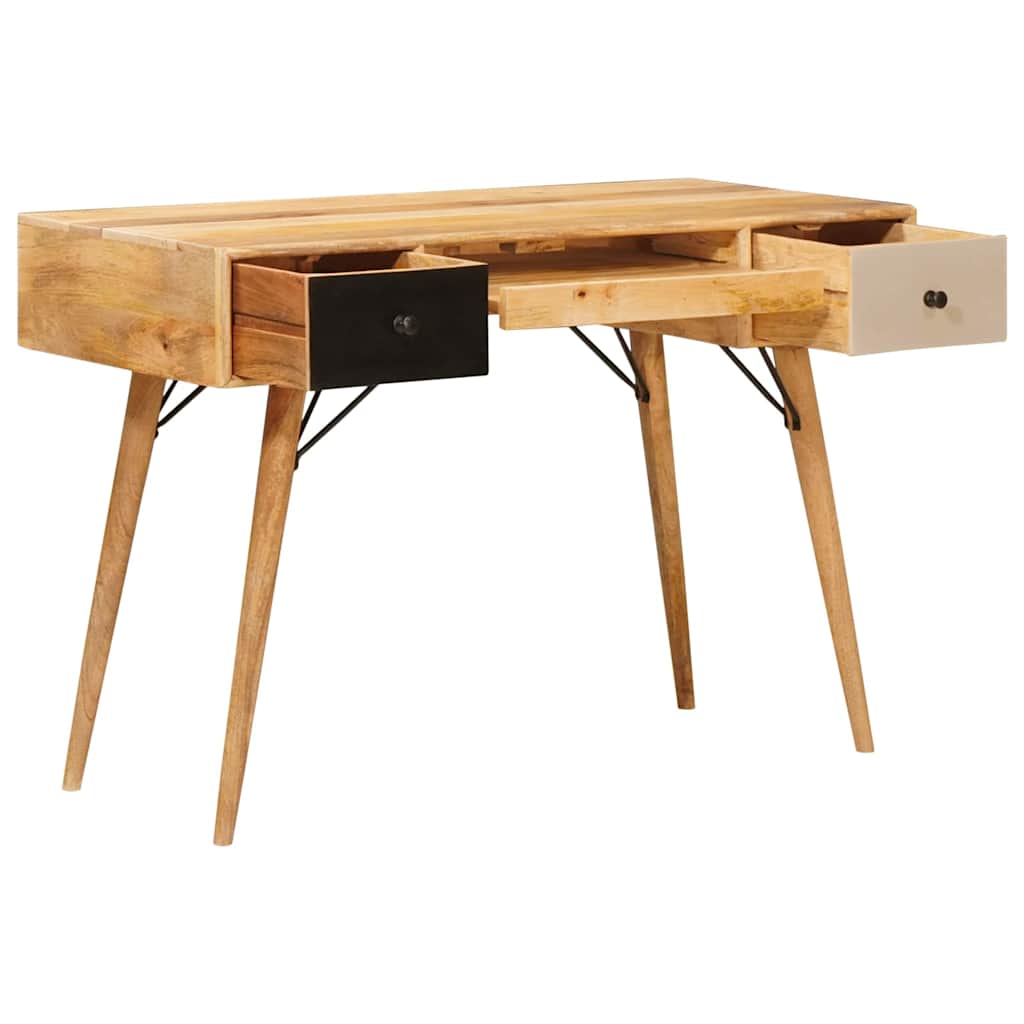 Desk Brown 110 X 55 X 76 Cm Solid Mango Wood