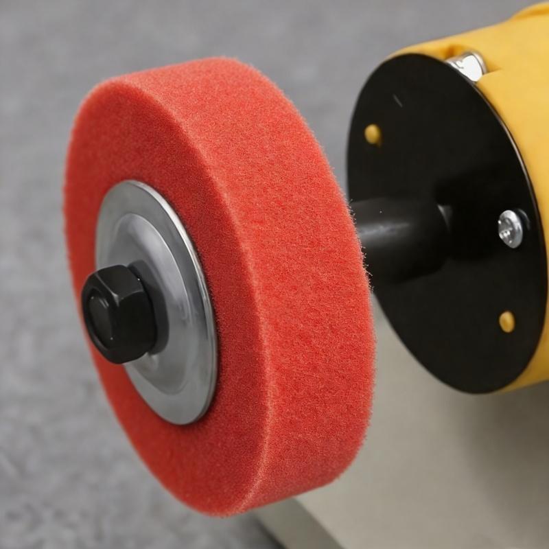 2pc 3-Inch Red Fiber Polishing Wheel Wear Resistant Replacement Grinding Wheel Durable Buffing Disc Metal Wood Surface Polishing