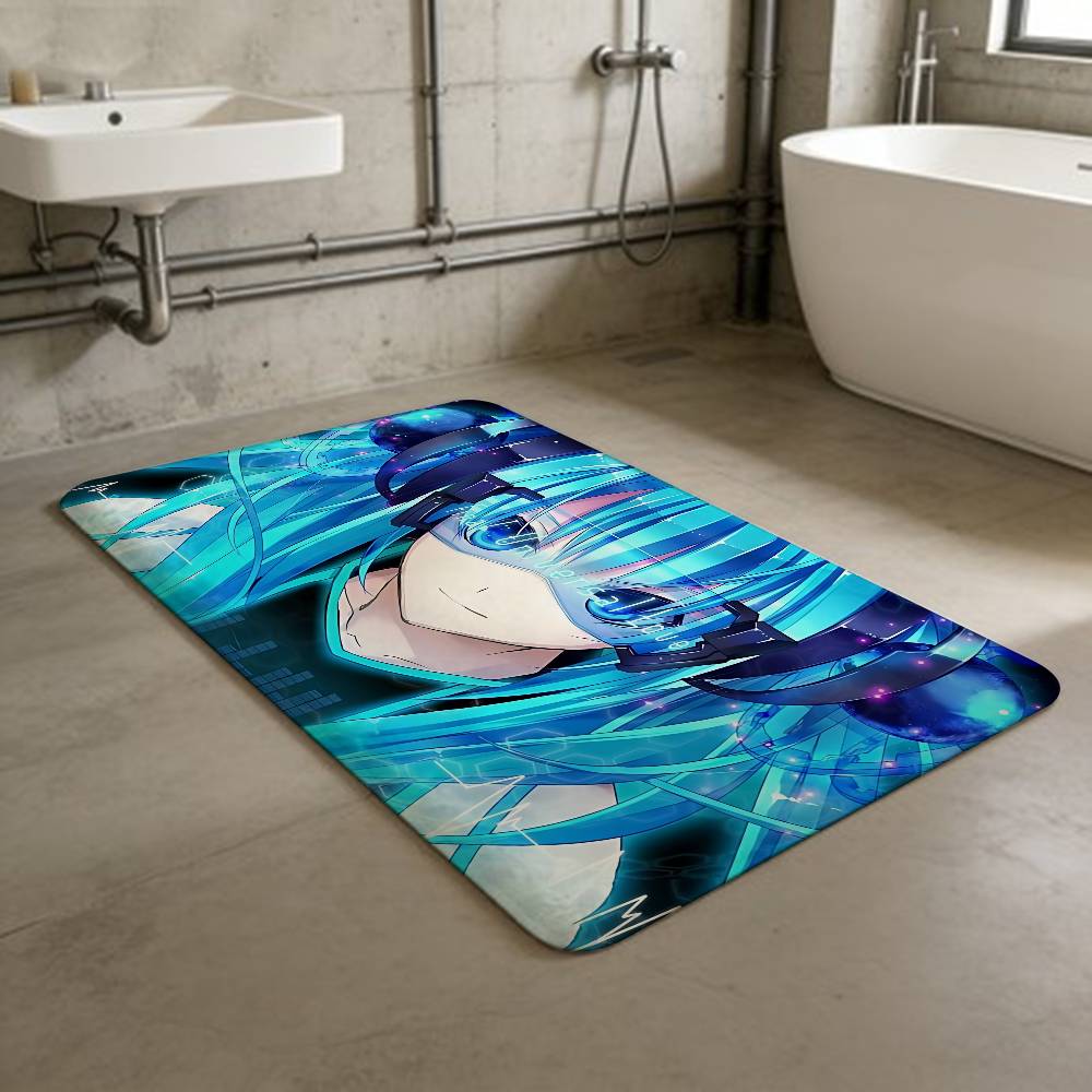 Music H-Hatsune Girl M-Mikues Room Mats Retro Multiple Choice Living Room Kitchen Rug Non-Slip Welcome Rug