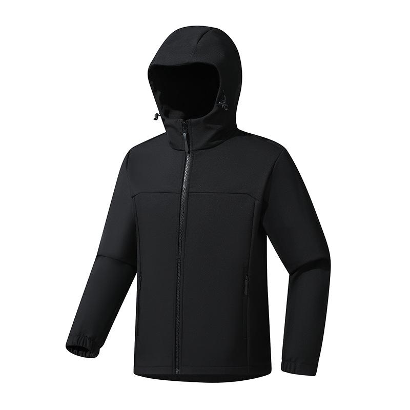 2026 Autumn/Winter Unisex Softshell Jacket: Outdoor Windproof, Water-Repellent, Warm Hooded Cardigan