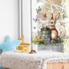 Cartoon Rabbit Flowers Butterfly Bedroom Living Room Home Wall Background Beautification Decoration Wall Stickers