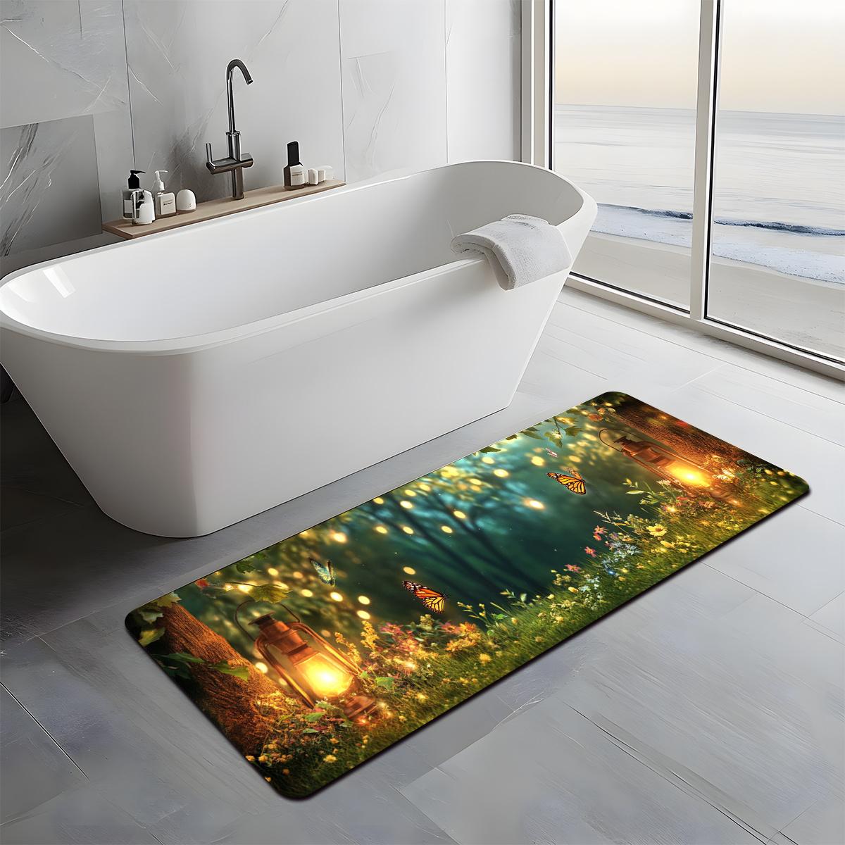 Lente Boslichten Gang Loper Kleed, Machine Wasbare Antislip Vloermat voor Badkamer Slaapkamer Keuken 40x60cm