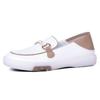One-pedal women's shoes autumn new little white shoes breathable non-slip soft leather soft sole shallow mouth beef tendon sole