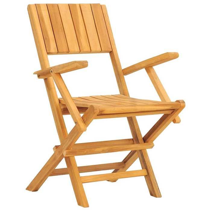 VidaXL Folding Garden Chairs 2 Pcs 55x61x90 Cm Solid Teak Wood 362760