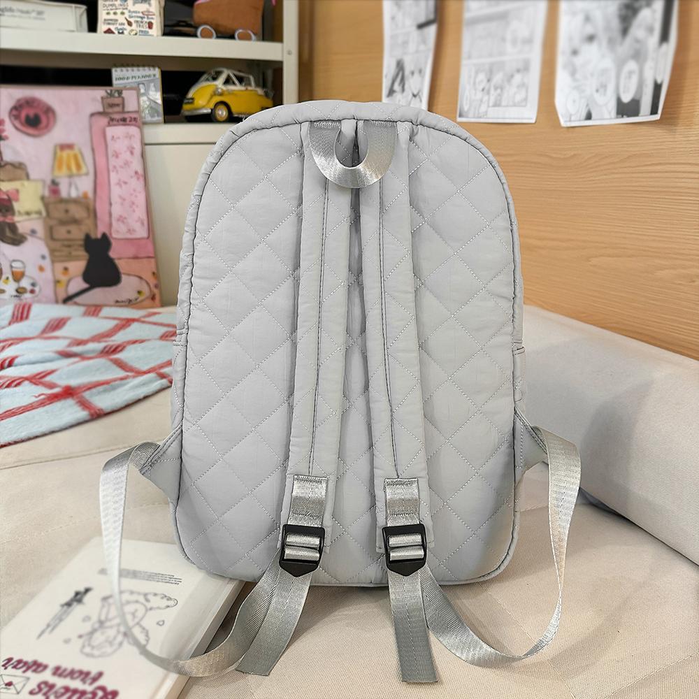 Lingge Car Stitching Backpack, College Style New Japanese Style Bag, Backpack, Lightweight and Large Capacity Casual Backpack