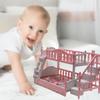 Doll House Miniature Furniture Bunk Bed Pretend for Play Detachable Toy Role for Play for w/ Ladder DIY Accessories