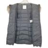 MONCLER [Good condition/domestic regular] HIRONDELLE down jacket with fur collar coat O blackUsed
