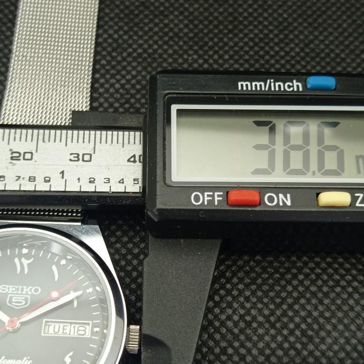 REFURBISHED VINTAGE SEIKO 5 AUTO 6309A JAPAN MENS ARABIC BLACK WATCH a298957-2