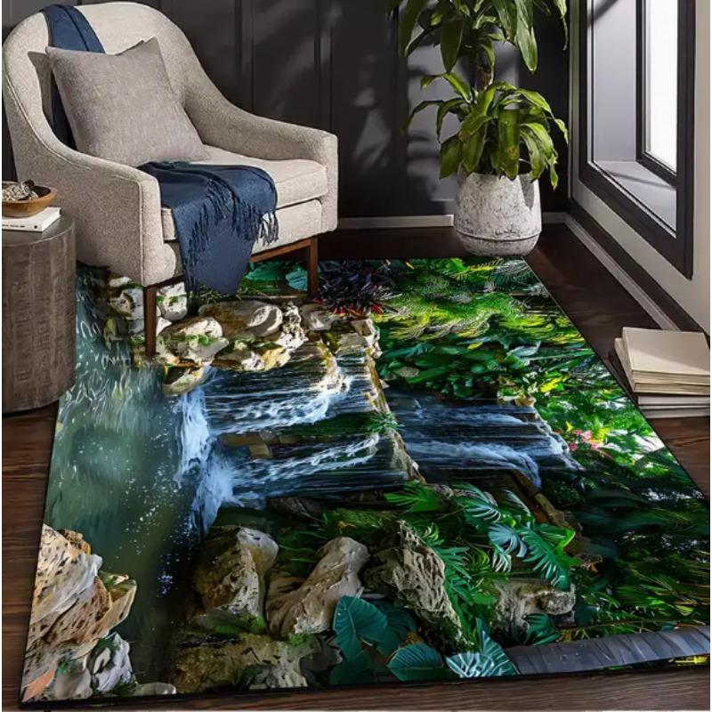 3D Visual Illusion Floor Mat Ocean Scenery Living Room Bedroom Kitchen Bathroom Home Decor Gifts Beach Carpets Room Decoration
