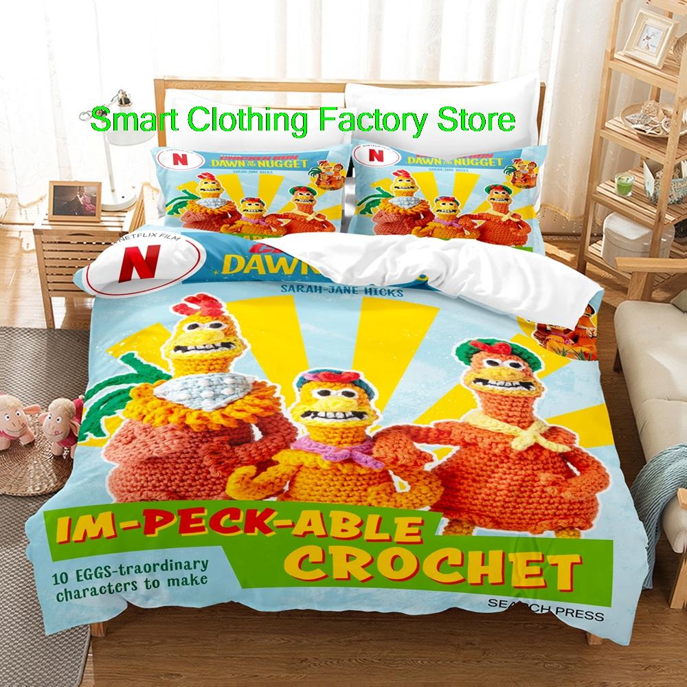 Chicken Run Bedding Set Single Twin Full Queen King Size Bed Set Teenagers Bedroom Duvetcover Sets Fashion Bed Sheet Set