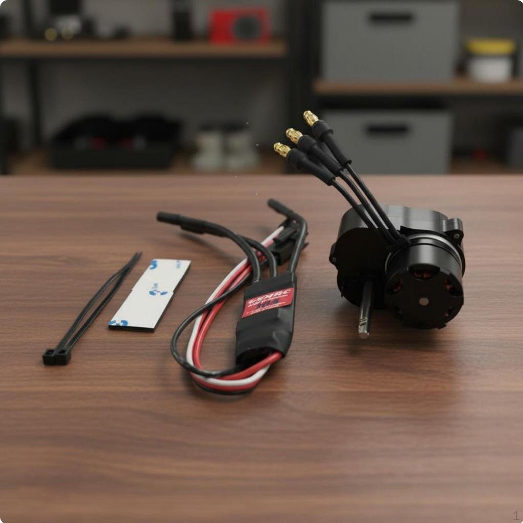 Motor and ESC Combo Rotational Force Compensation Outrunner with Metal Gearbox Upgrade Part RC