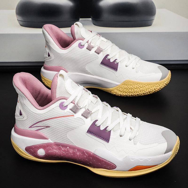 

New basketball shoes men s cement floor actual combat rubber sole primary and secondary school children s indoor and outdoor court sports shoes 45