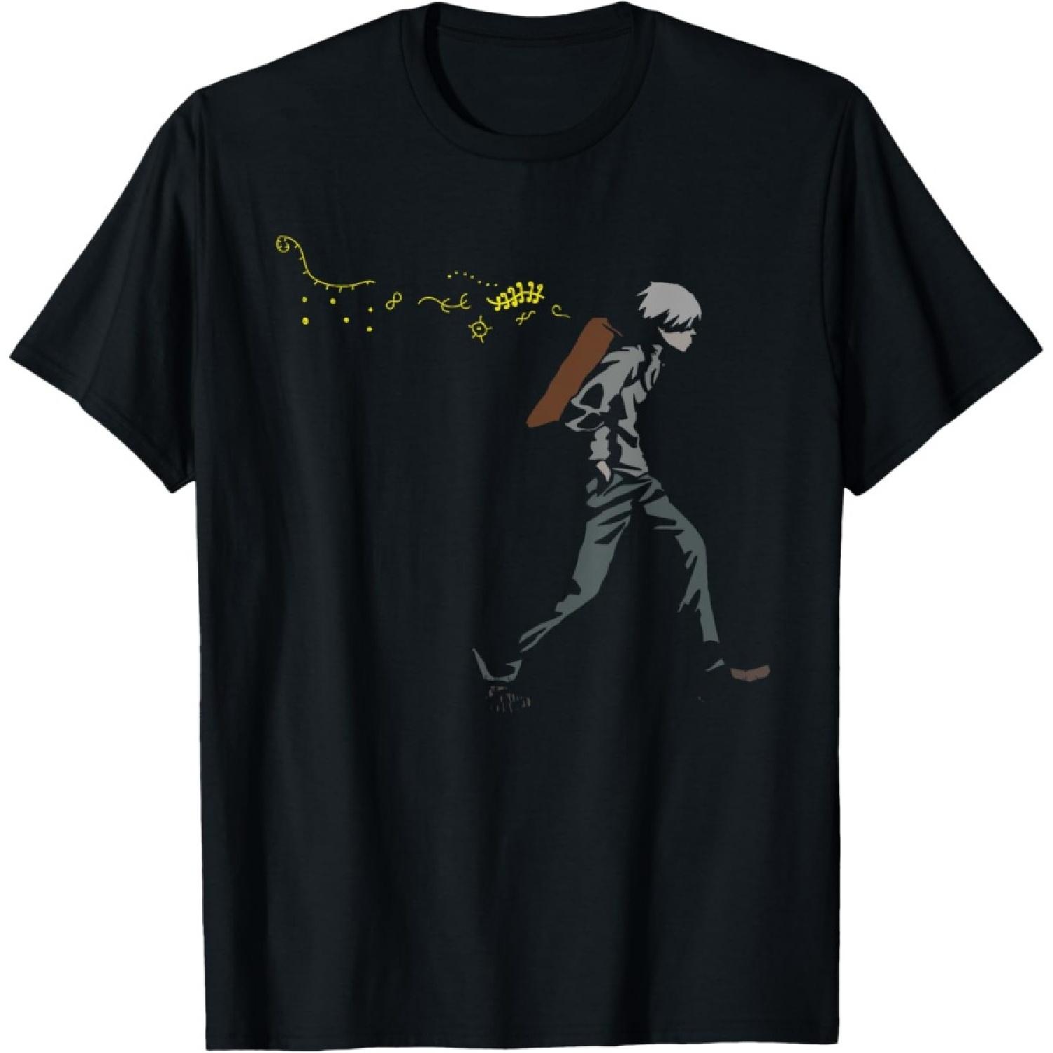 

Unique Anime Manga Japanese Otaku Gifts Japanese Mushi Mushishi Women s Black Cartoon Animal Print Mandarin Collar T-Shirt XXXXXL чорний