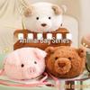 Barcelona Cute Cartoon Bear Plush Doll Backpack & Women’s Crossbody Bag - Little Bear & Pink Pig Design