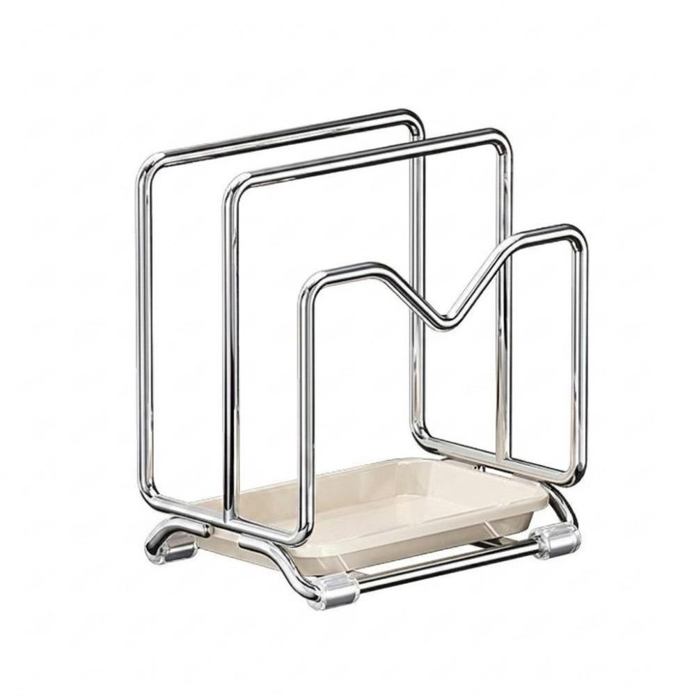 Anti-slip Multi-layer Pot Lid Rack Stable Pot Lid Storage Rack Pot Cover Shelf Kitchen 2 Grids