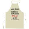 Kitchen Apron - Marcelle - Humorous Slogan «Marcelle Doesn't Exist» - Durable Cotton - Printed In France