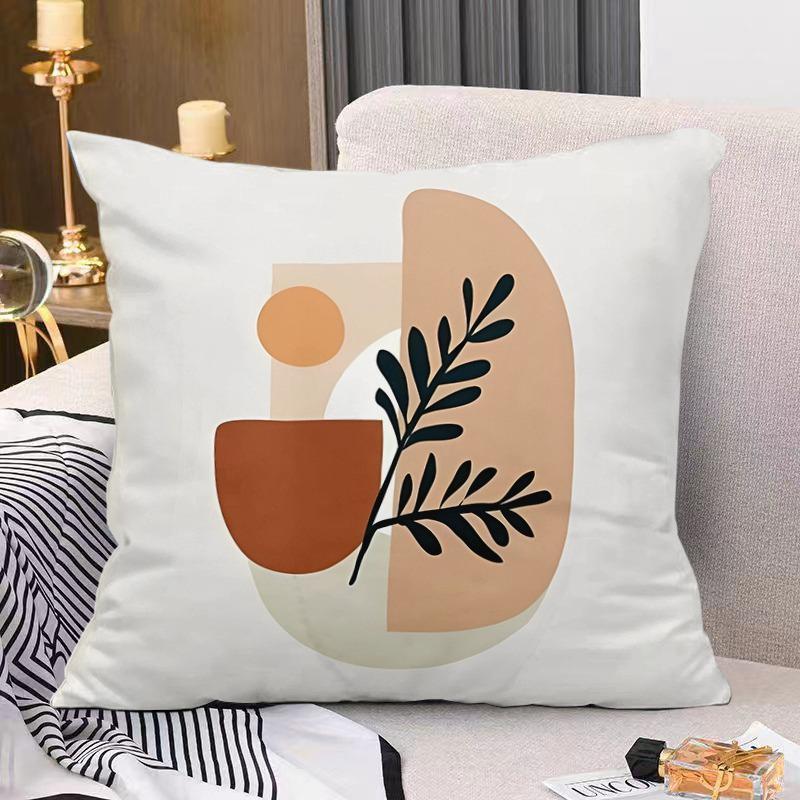 Artistic Floral Print Decorative Pillowcase Bedroom Living Room Square Cushion Pillowcase
