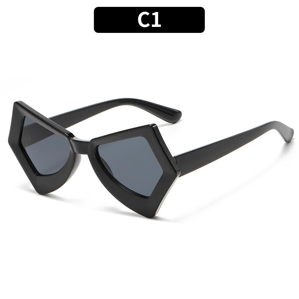 New special-shaped personalized large frame trendy versatile sunglasses travel vacation sunscreen fashion sunglasses