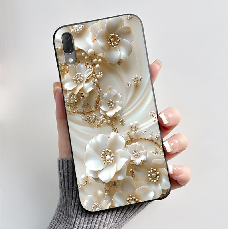 Hülle Für Sony Xperia L3 L 3 L3312 L4312 L4332 Handyhülle Luxus Mode Schmetterling Blumen Schwarzes Silikon Weiche Rückseite Abdeckung