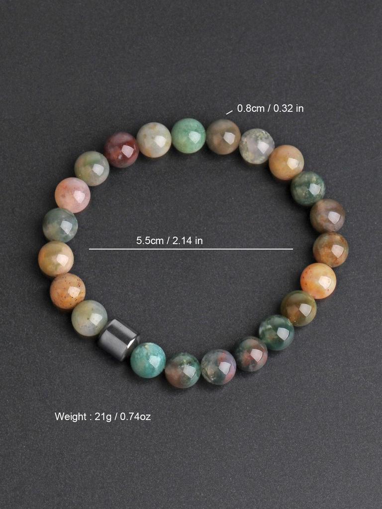 Black Stone Tiger Eye Magnetic Beaded Bracelet