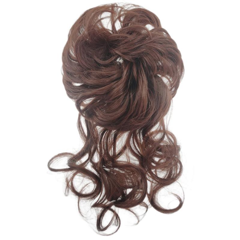 Artificial High-temperature Fiber Fake Hair Circle Fluffy Lazy Hair Bride Braiding Wig Messy Style