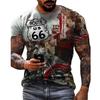 Summer Fashion Men's 66 Way 3D Printed Personalized Art Leisure Comfortable Daily T-shirt
