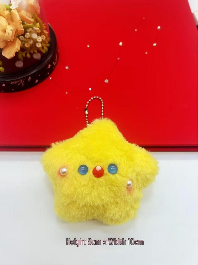 Adorable Plush Animal Bag Charm with Squeaker