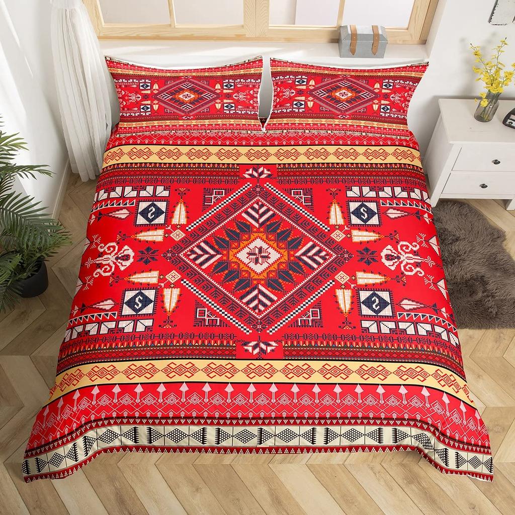 Christmas King Queen Duvet Cover Santa Claus Snowman Bedding Set Red Green Grid Checkered Quilt Cover Polyester Comforter Cover