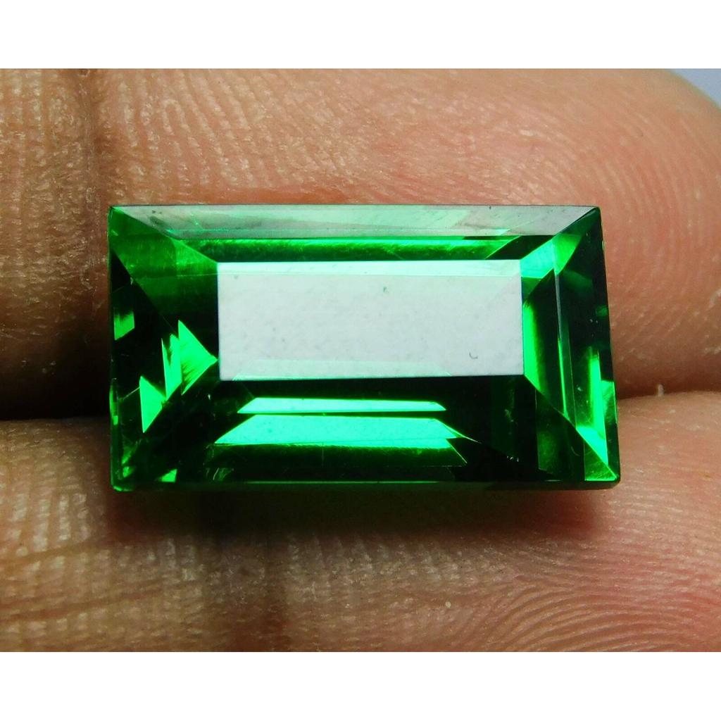 Ring Size 10.10 Ct NATURAL Green Tourmaline Emerald Cut CERTIFIED Loose Gemstone H-813xz
