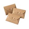 50 Pack Kraft Paper Heart Seal Envelopes Small Size Recycled Material Eco Friendly Stationery for Invitations Cards Notes and Gifts