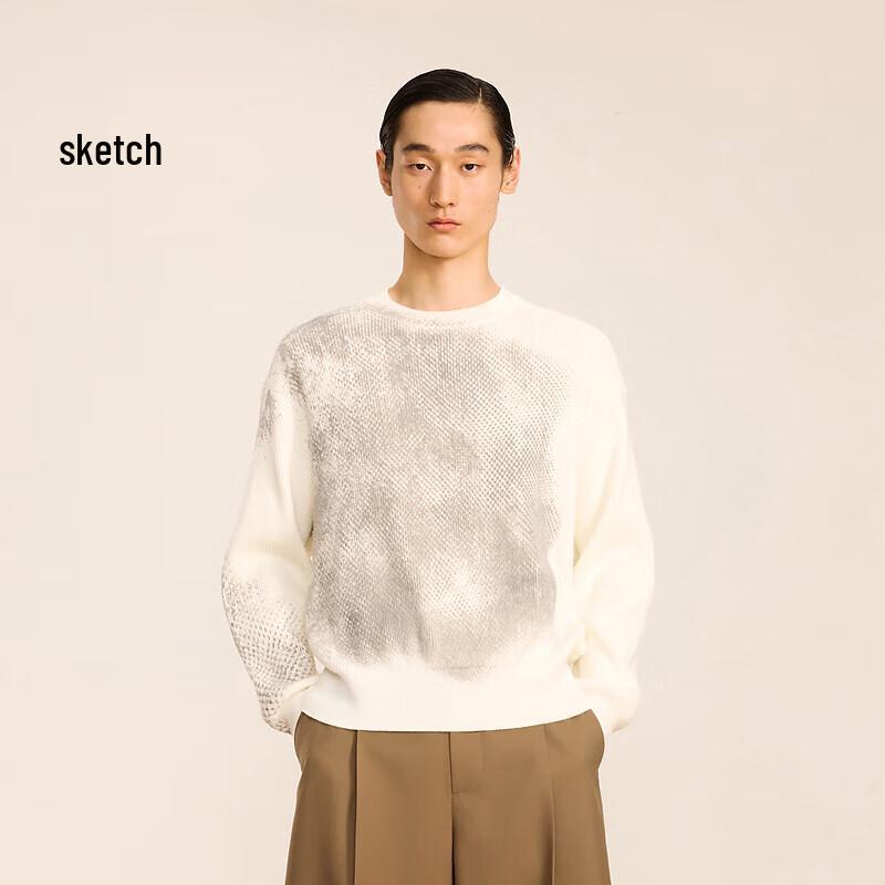 CROQUIS Men's 2024 Autumn Casual H-Fit Round Neck Long Sleeve Sweater
