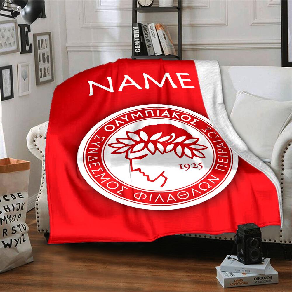 Custom Name River Plate Crest Blanket for Couch & Bed, Plush Cozy Fuzzy Blanket Super Soft & Warm Blankets for Fall and Winter. 0908284