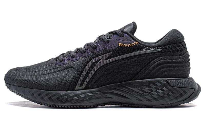 Li Ning Cloud Shield Комфортная амортизация Светоотражающие Низкие Беговые Кроссовки Мужские Черные ARST057-1 40